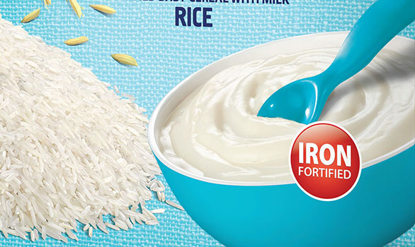 رفض الأرز والحبوب الغذائية من الطفل في الشهر السادس