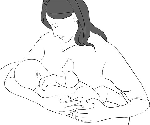عض الطفل لحلمة الثدي في الشهر السابع